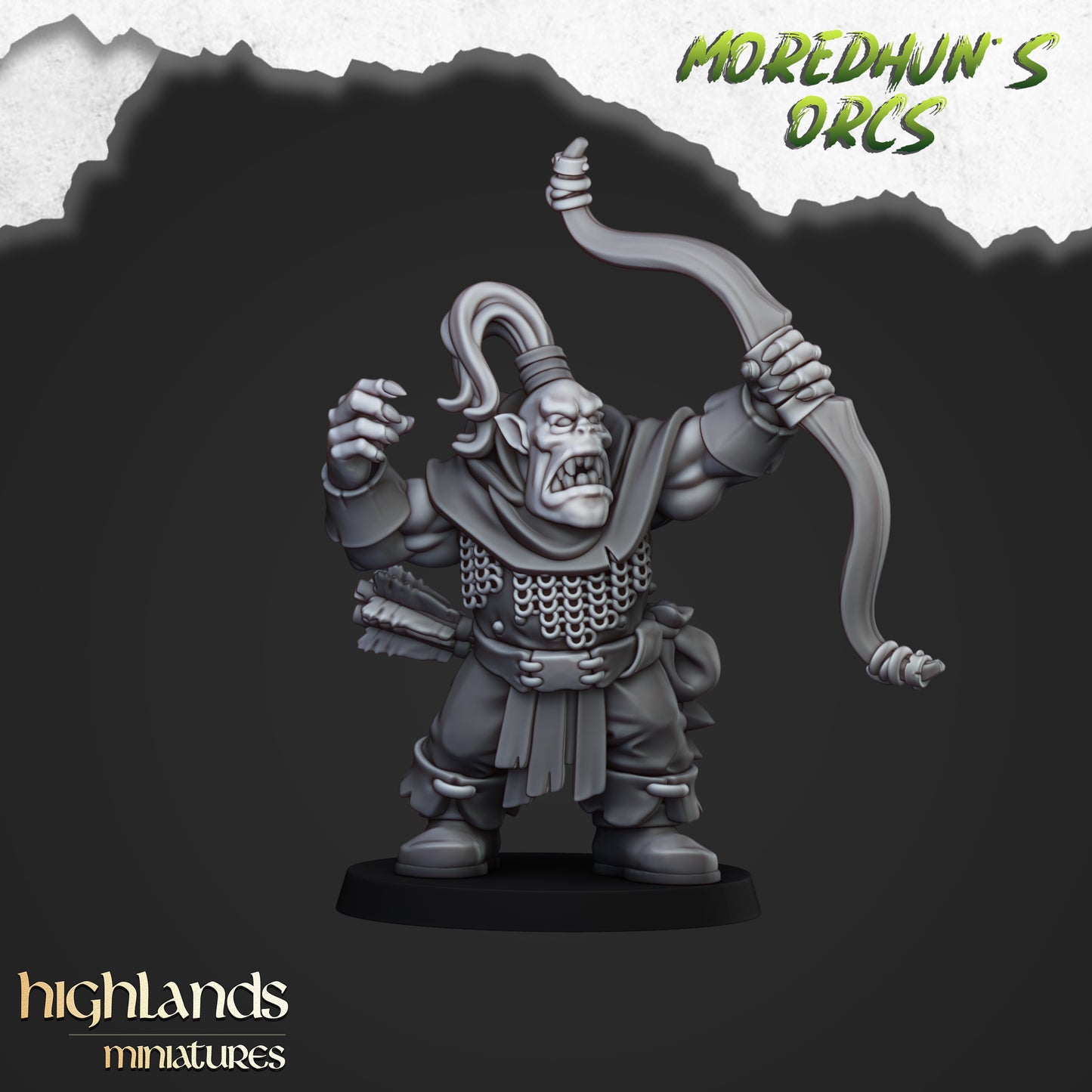 Orcs with bows 10x- Highlands Miniatures