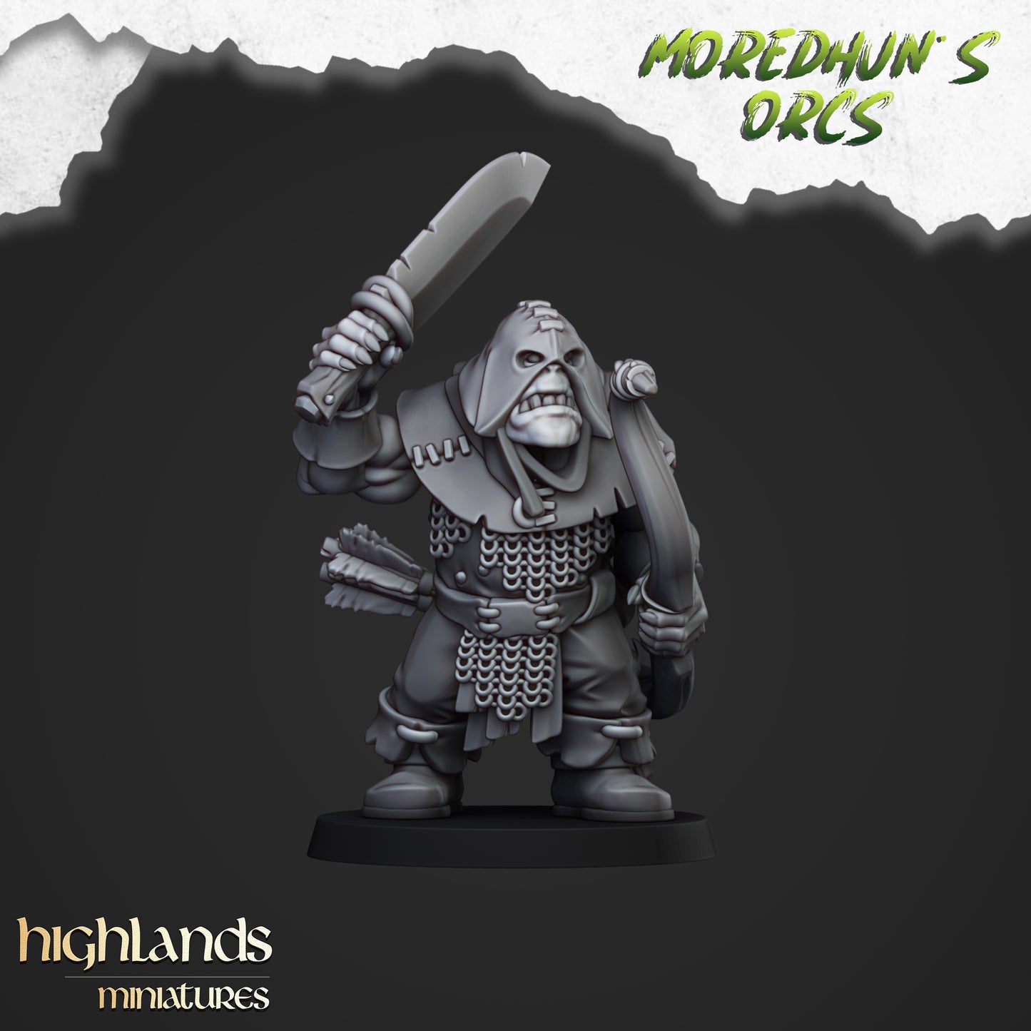 Orcs with bows 10x- Highlands Miniatures