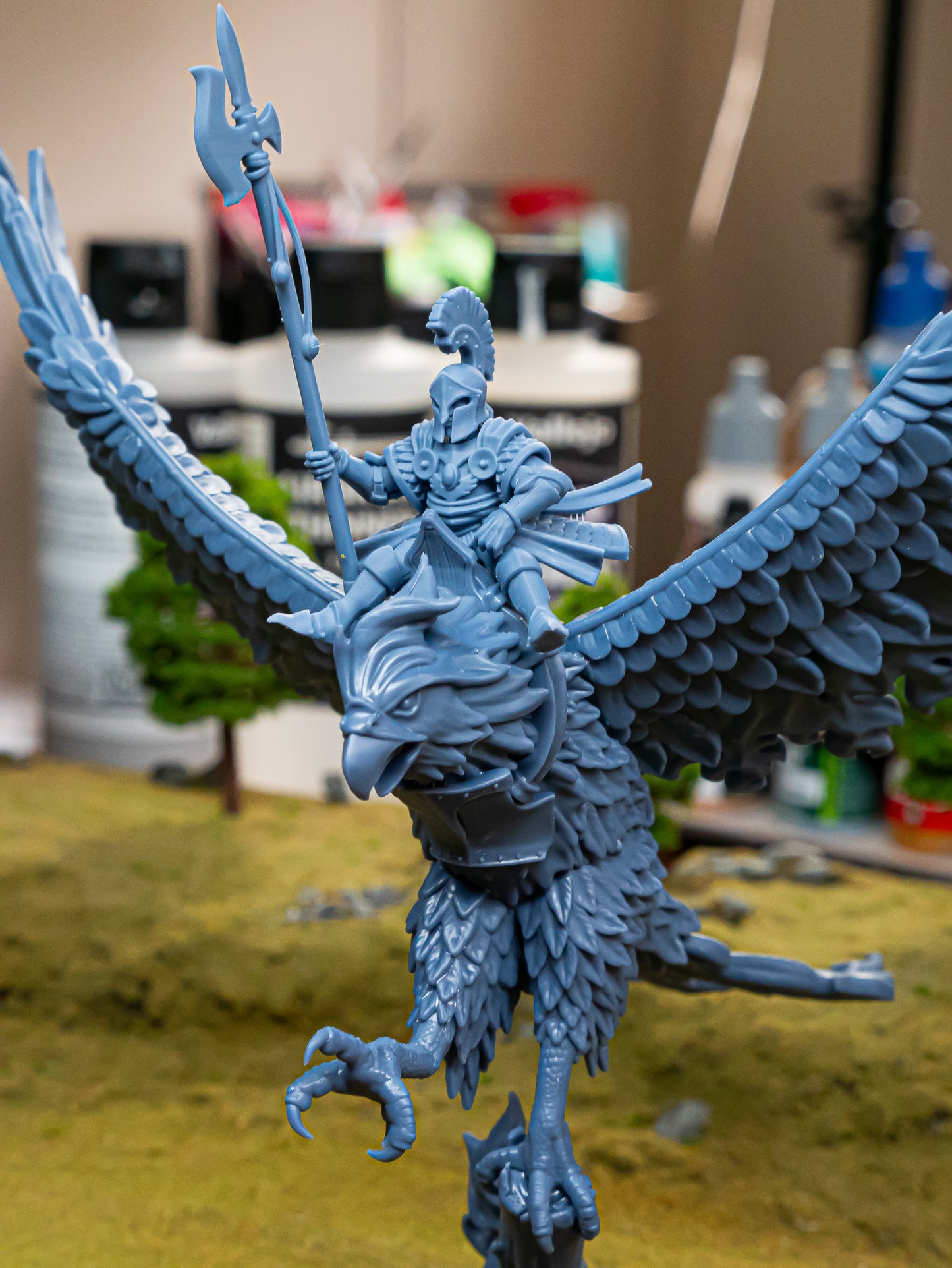 Aegean Elf Lord on Ice Phoenix- Highlands Miniatures