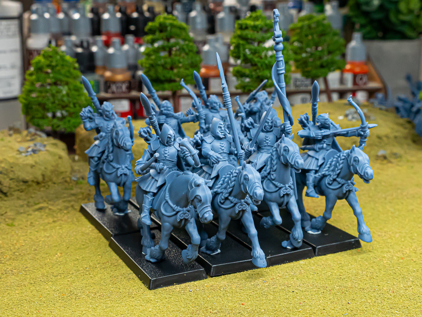 Feral Elves Mounted Archers 8x - Highlands Miniatures