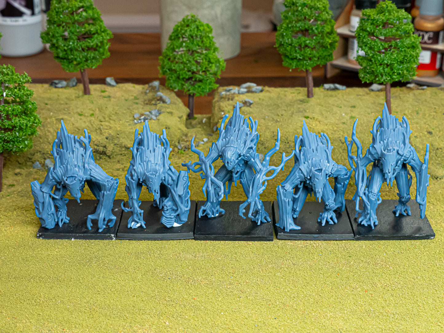 Feral Elves Forest Golems 5x - Highlands Miniatures