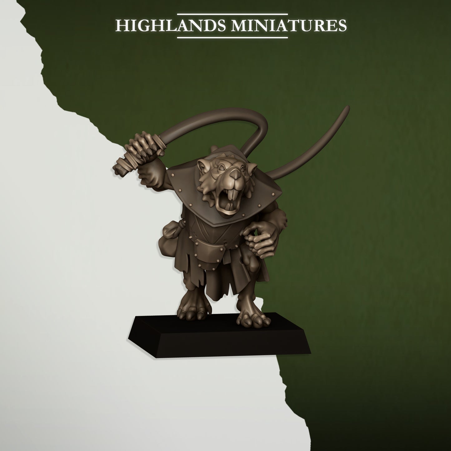 Sewer Vermin Rats and Rat masters- Highlands Miniatures
