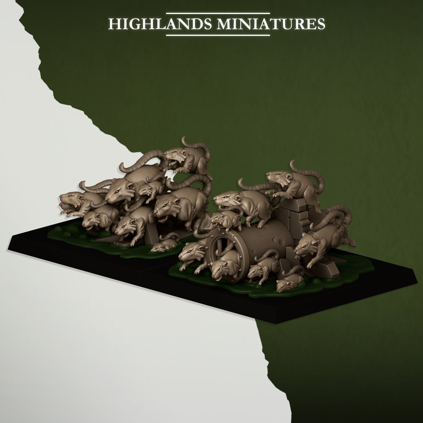 Sewer Vermin Rat Swarm - Highlands Miniatures