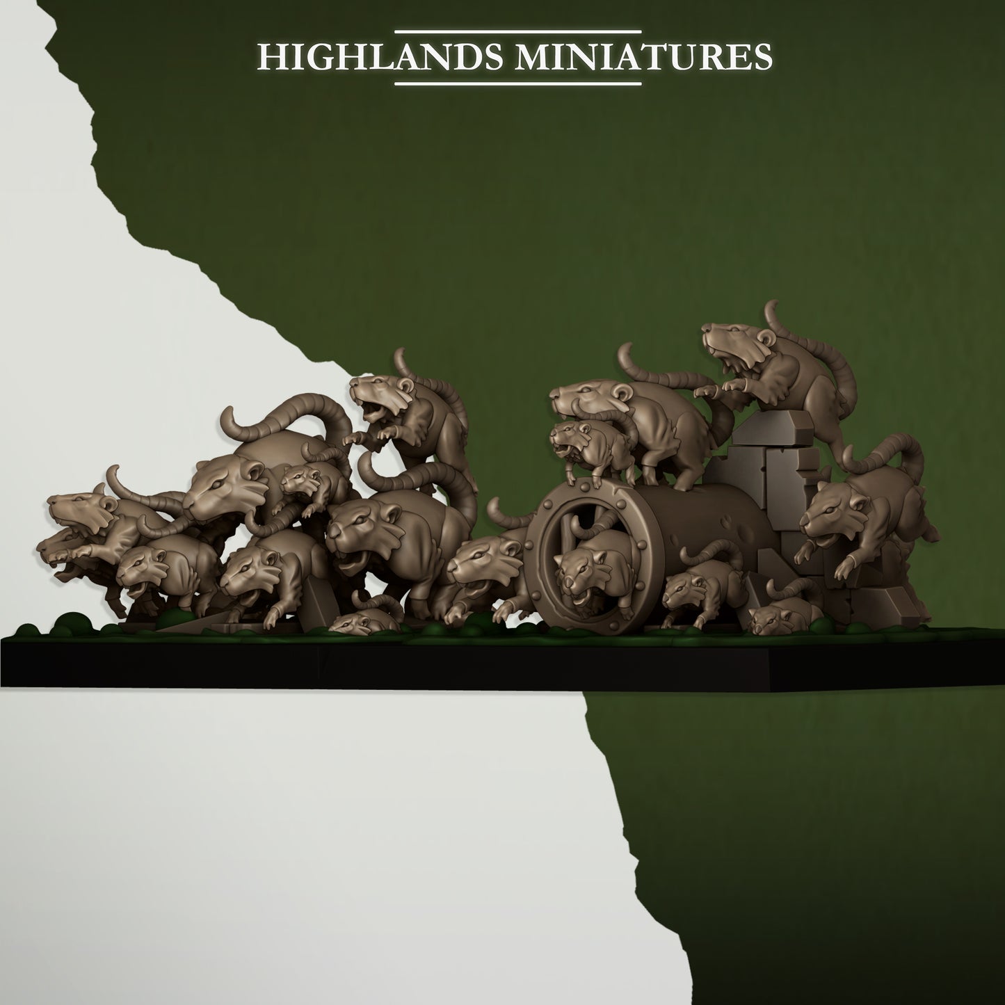 Sewer Vermin Rat Swarm - Highlands Miniatures