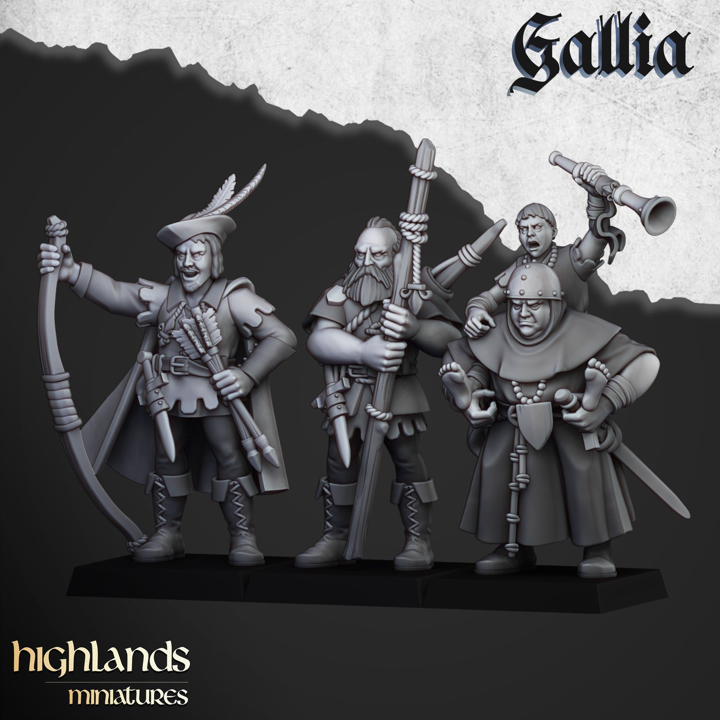 Gallia Sherwood Archers 9x - Highlands Miniatures