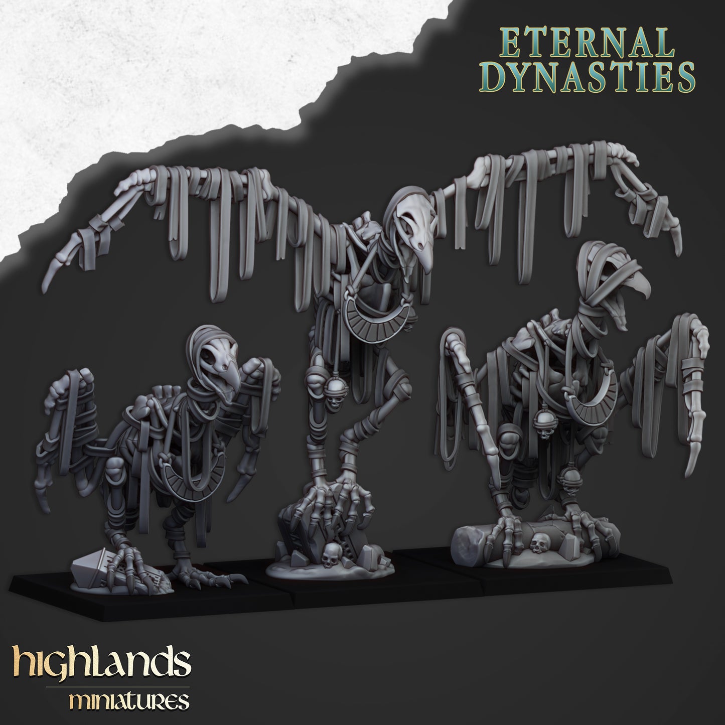 Eternal Dynasties Sand Vultures 3x - Highlands Miniatures