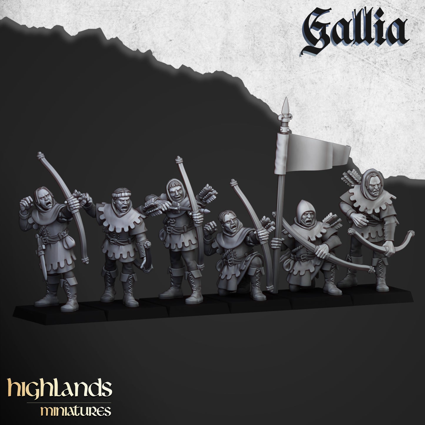 Gallia Sherwood Archers 9x - Highlands Miniatures
