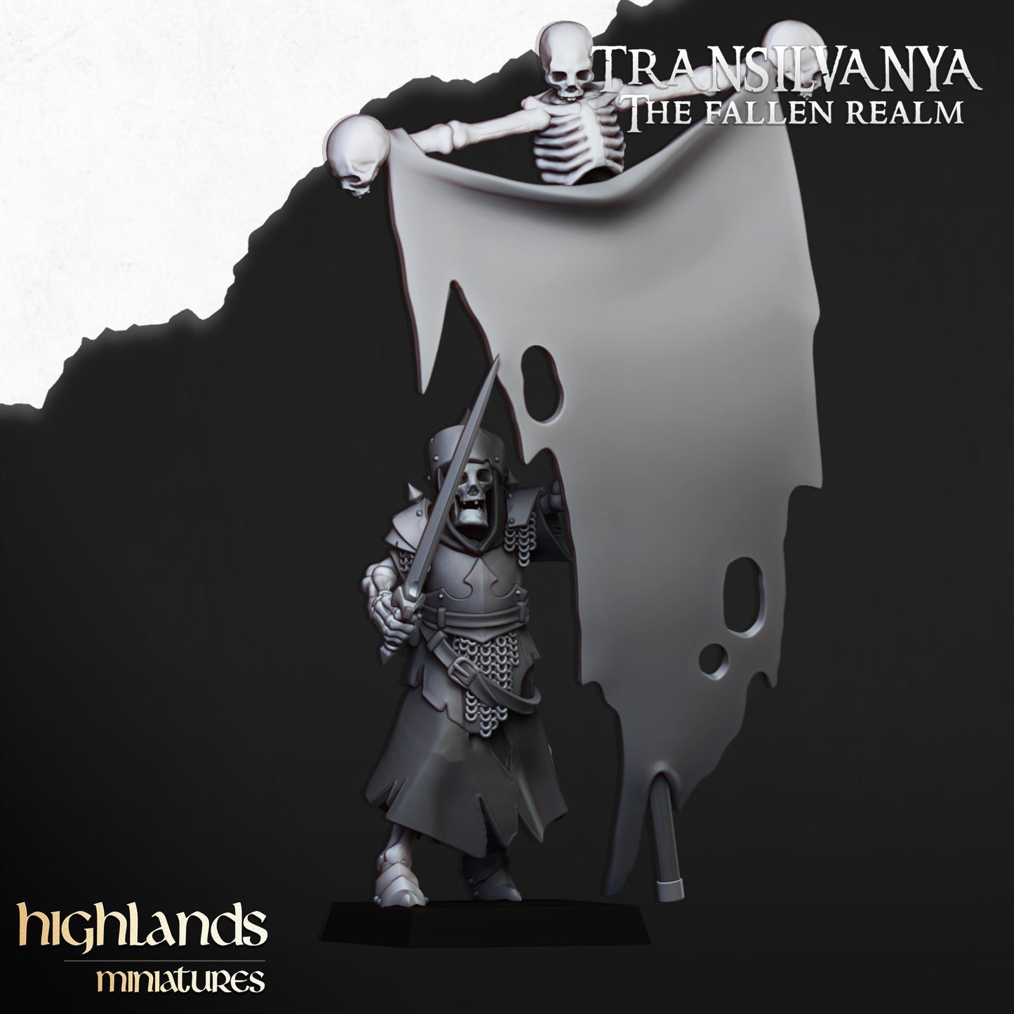 Transilvanya skeletal Guard with great weapons - Highlands Miniatures