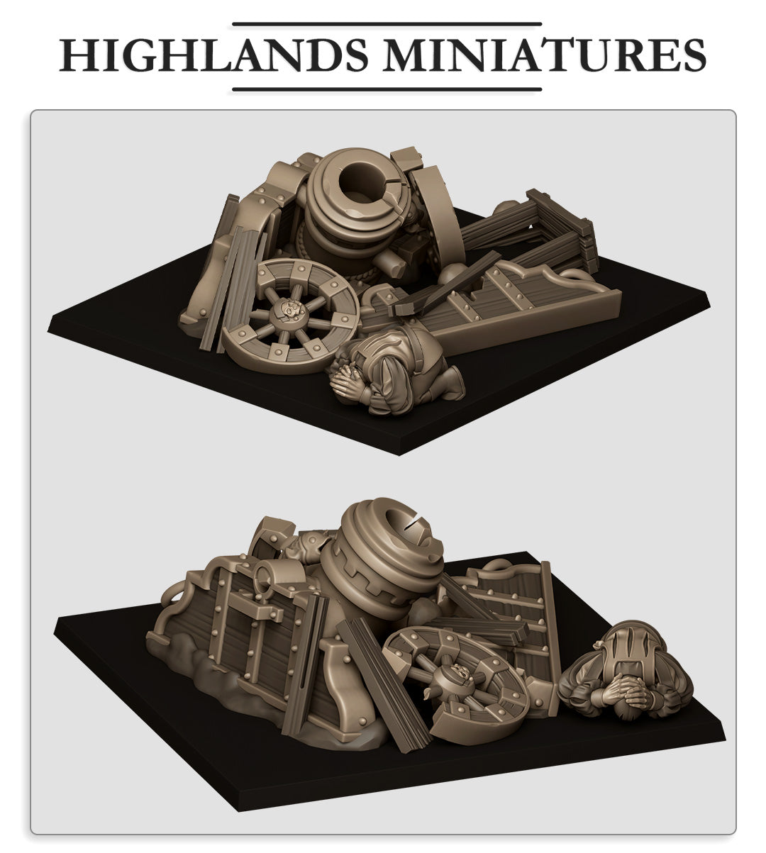 Sunland Exploded Mortar Fillers & Heroes - Highlands Miniatures