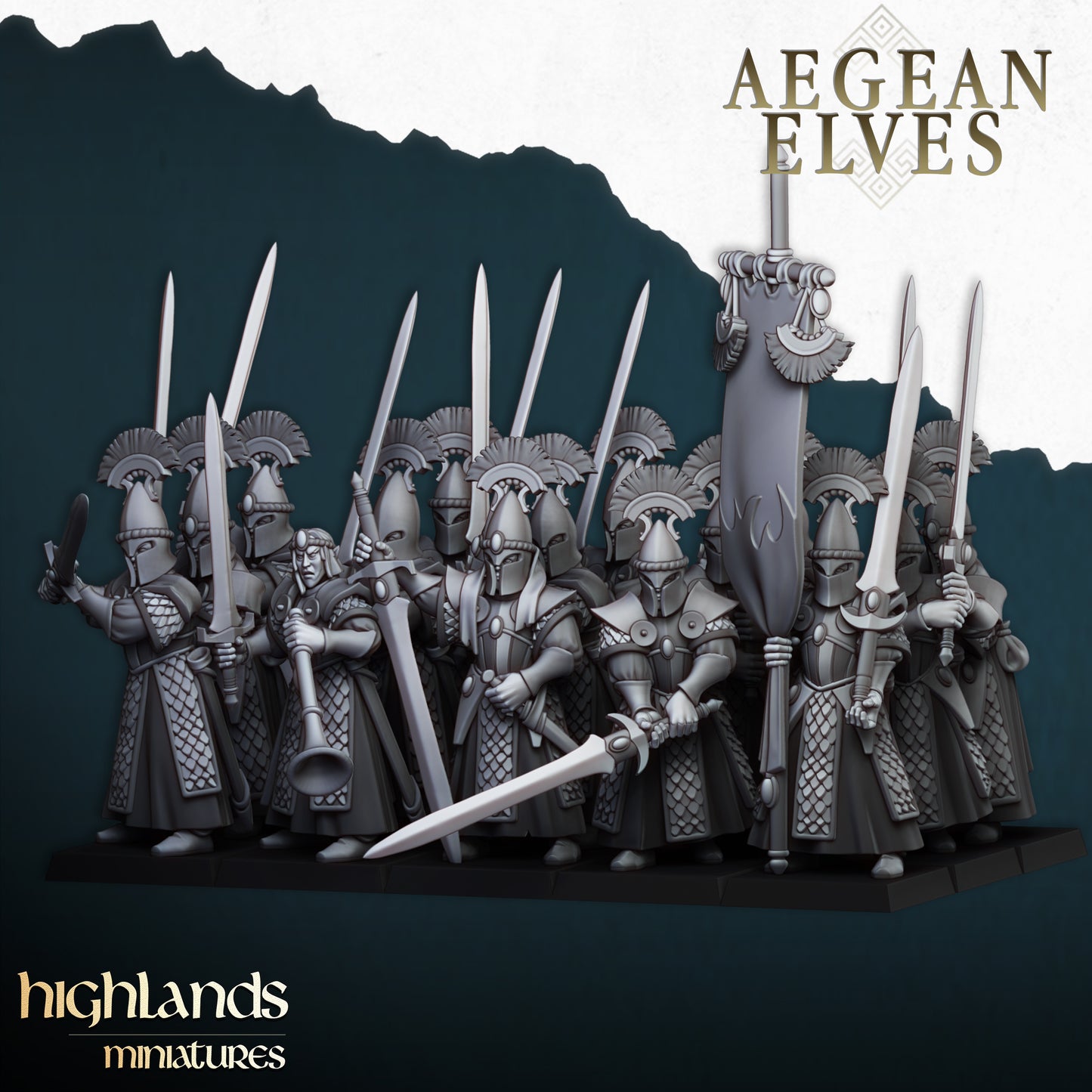 Aegean Elves Swords of Messara 15x - Highlands Miniatures
