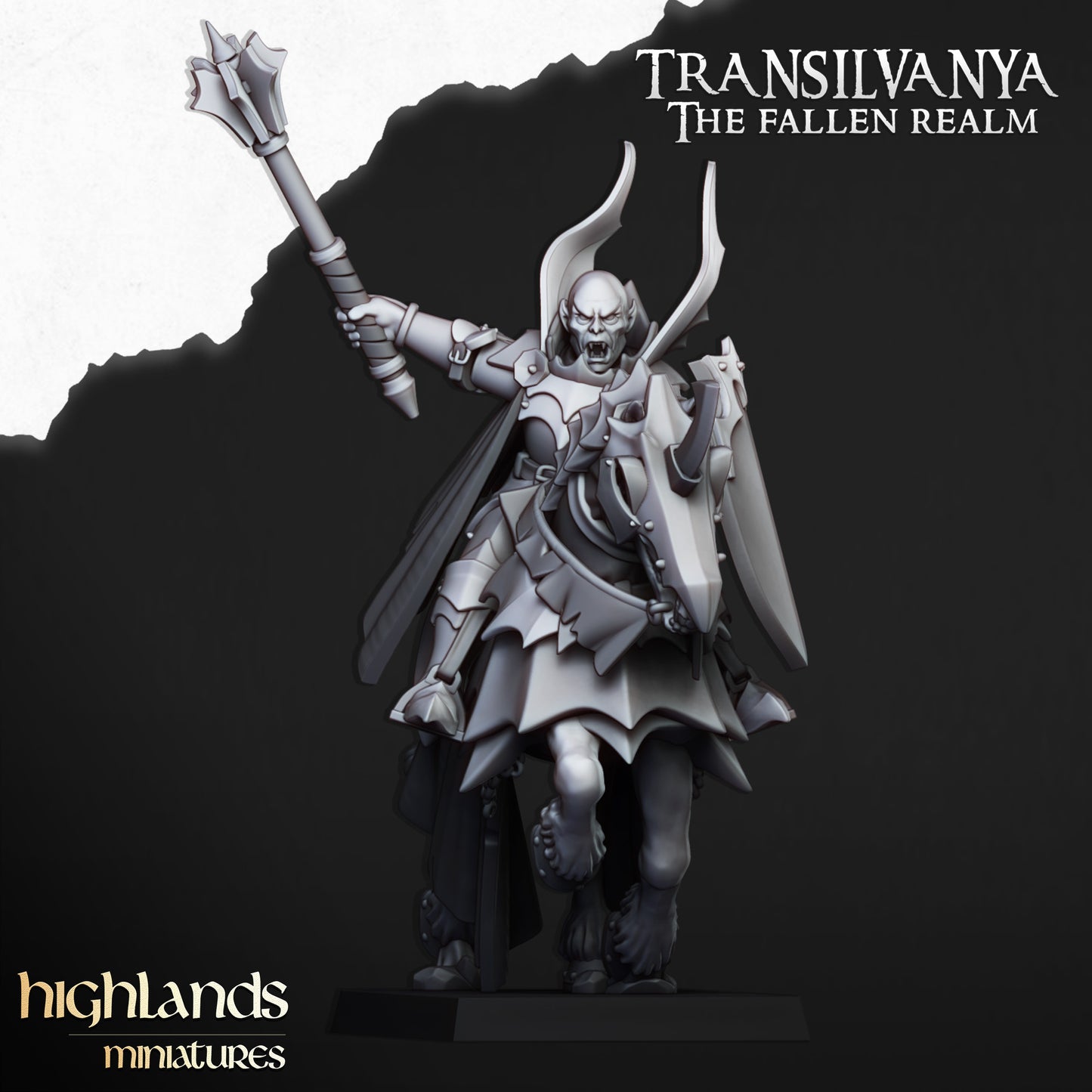 Transilvanya Vampire Knights Steeds 8x - Highlands Miniatures