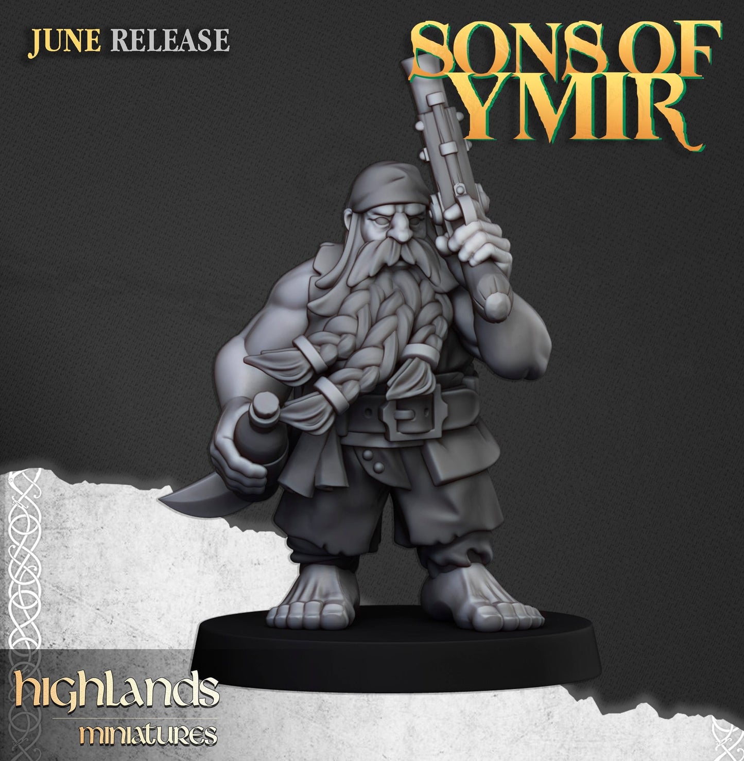 Dwarf Pirates 12x - Highlands Miniatures
