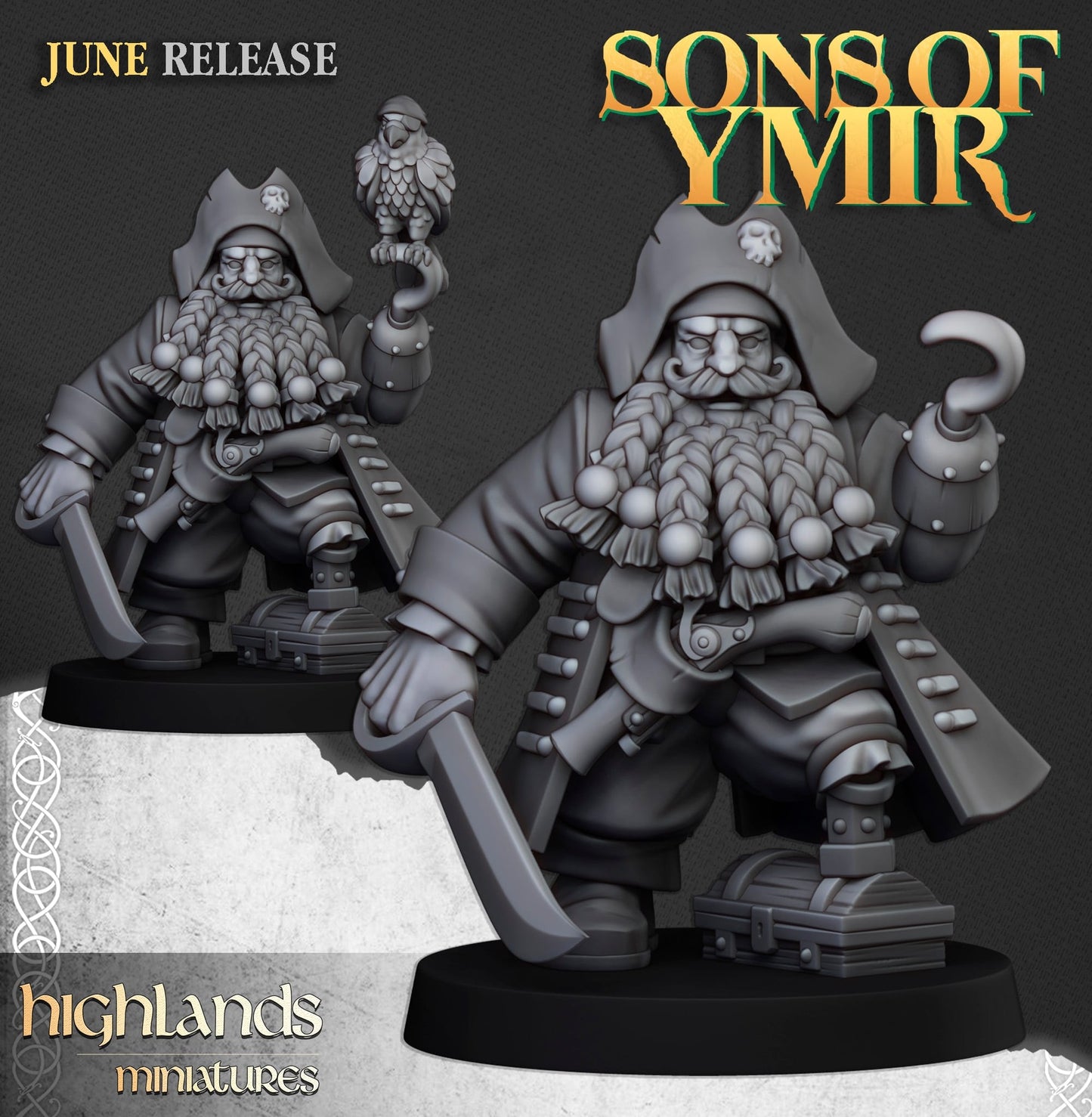 Dwarf Pirates 12x - Highlands Miniatures