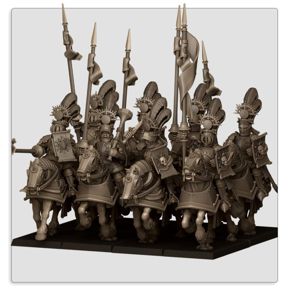 Sunland Chivalry Order Knights - Golden Flames 8x Fillers & Heroes - Highlands Miniatures