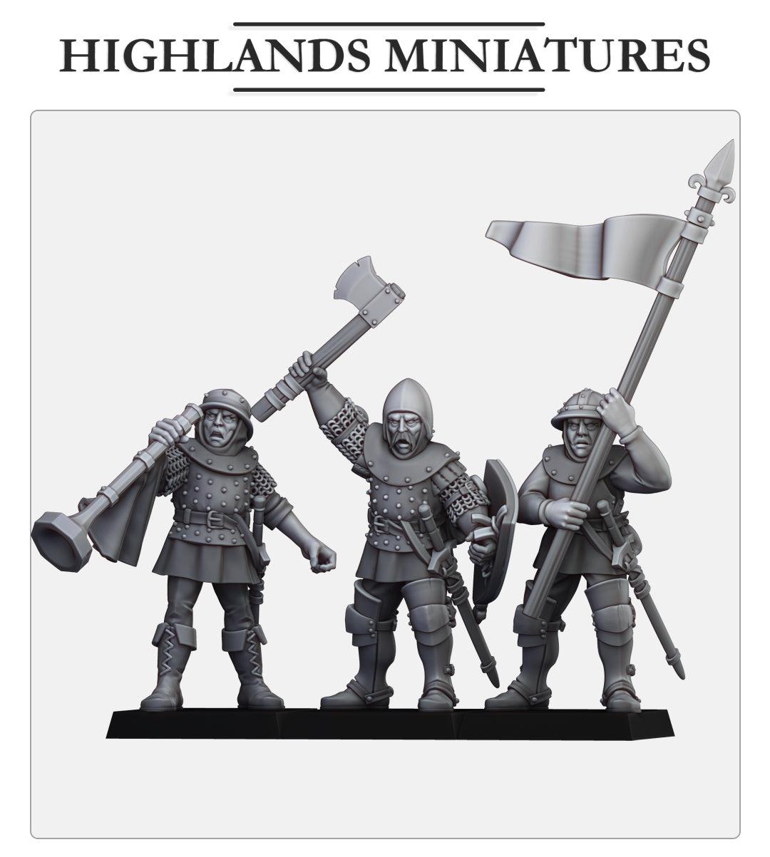 Gallia Shooters: Command Group Fillers & Heroes - Highlands Miniatures