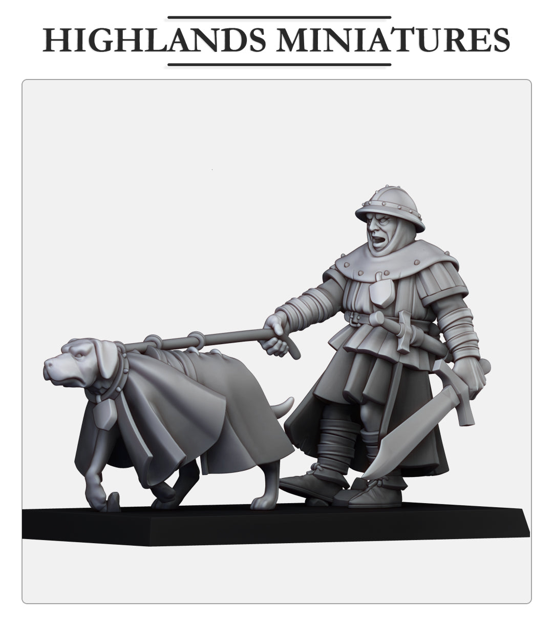 Gallia man at arm with hunting dog Fillers & Heroes - Highlands Miniatures