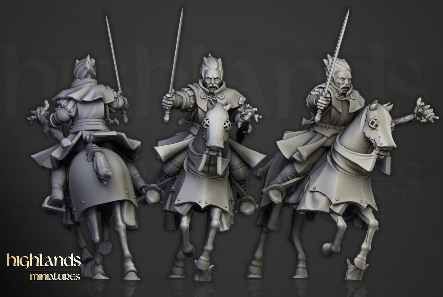 Sunland Battle Wizards 3x- Highlands Miniatures