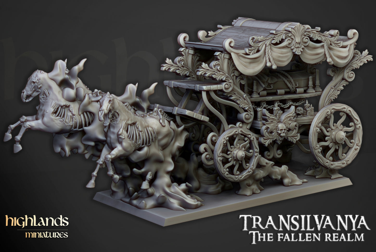 Transilvanya Undead Boyar Chariot - Highlands Miniatures