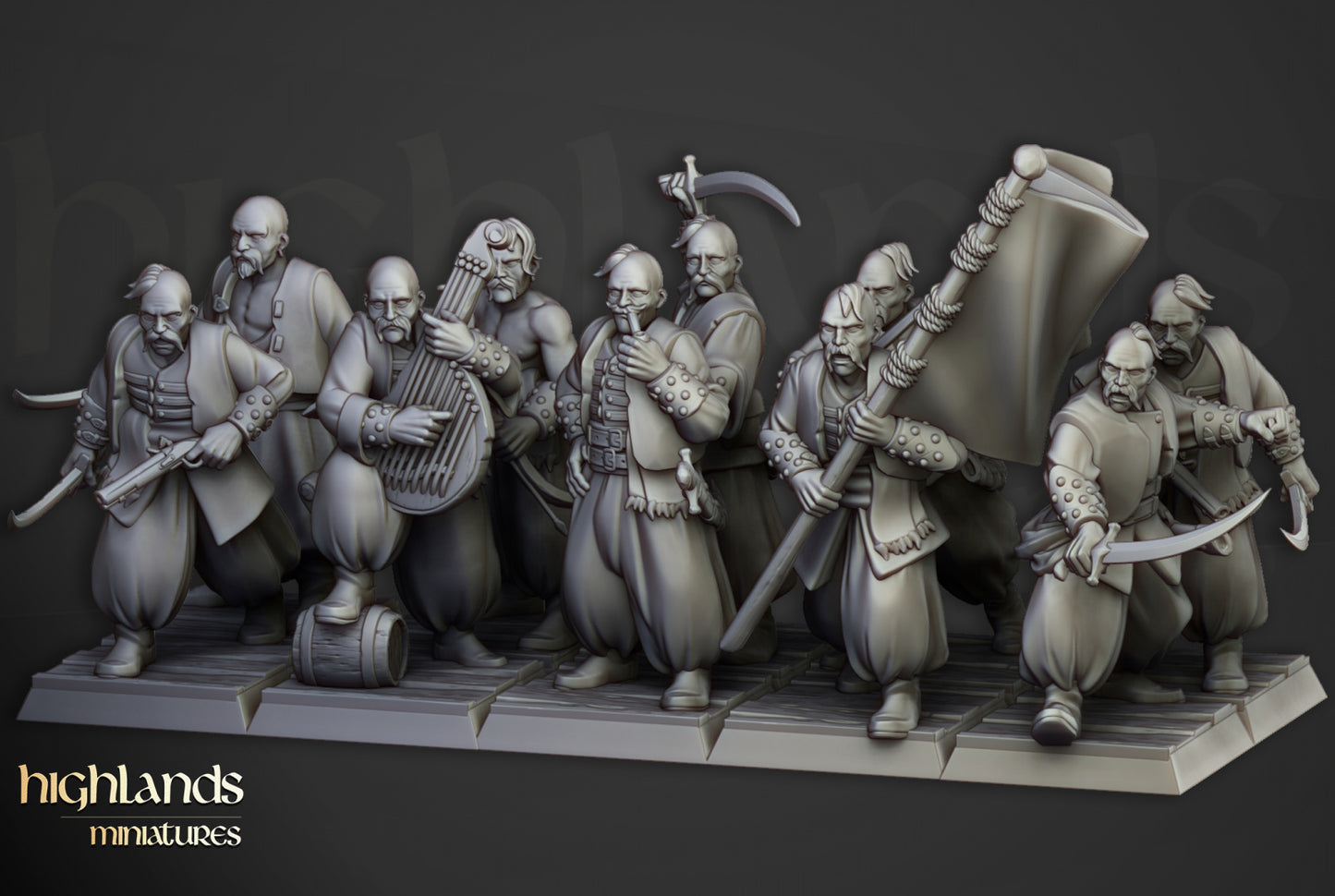 Volhynia Harbor Cossacks 10x - Highlands Miniatures