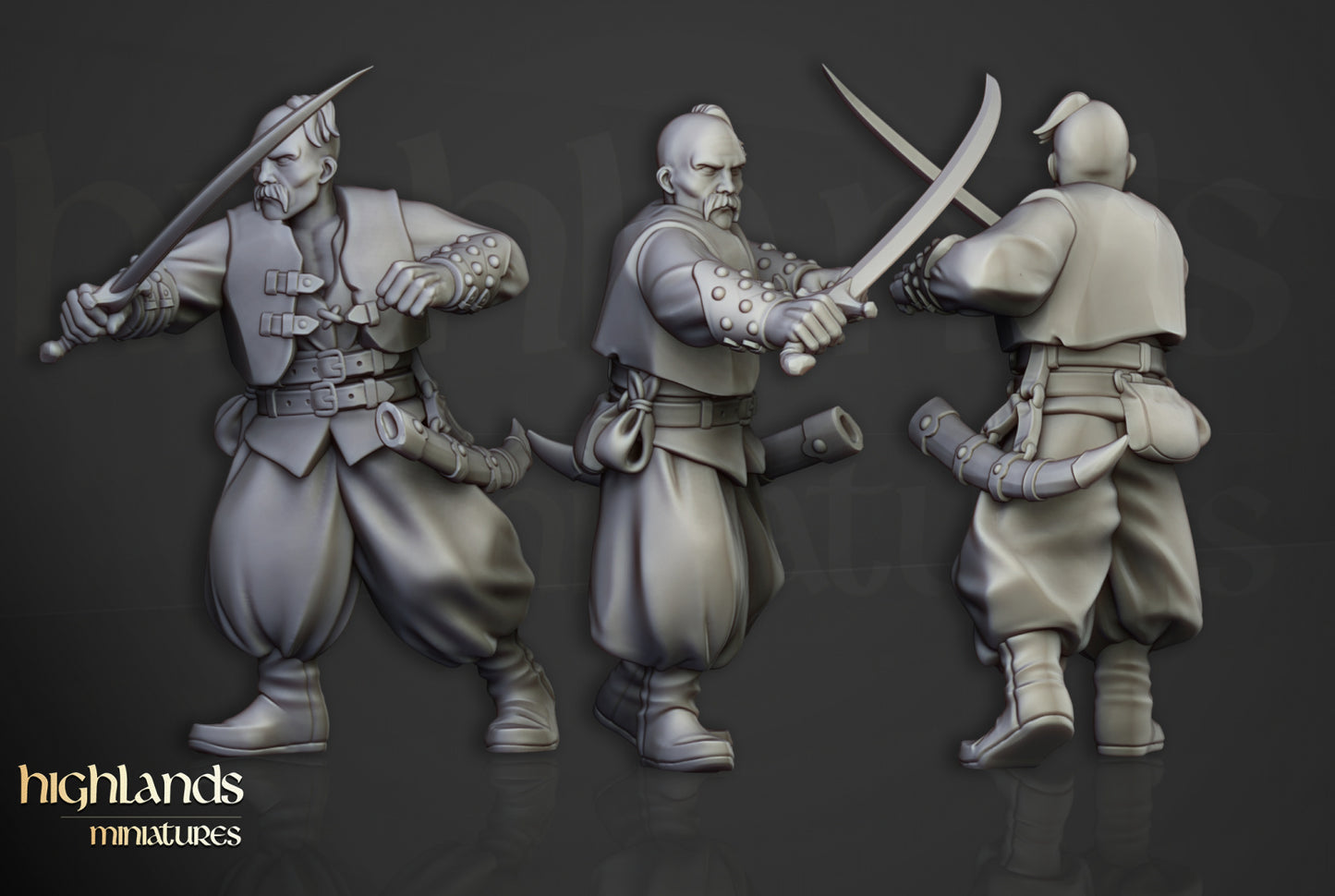 Volhynia Harbor Cossacks 10x - Highlands Miniatures