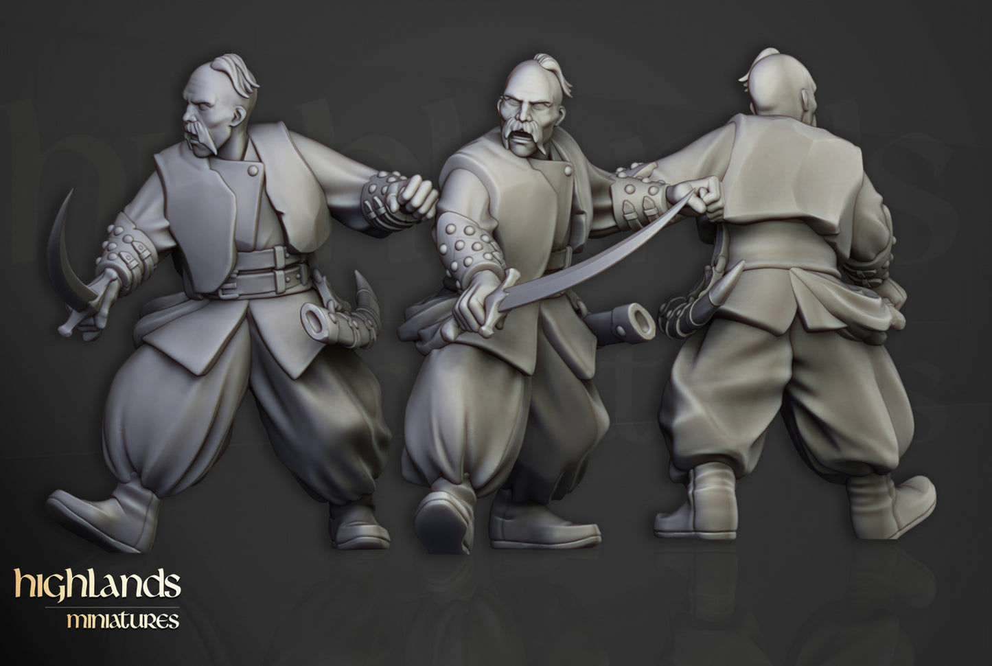 Volhynia Harbor Cossacks 10x - Highlands Miniatures