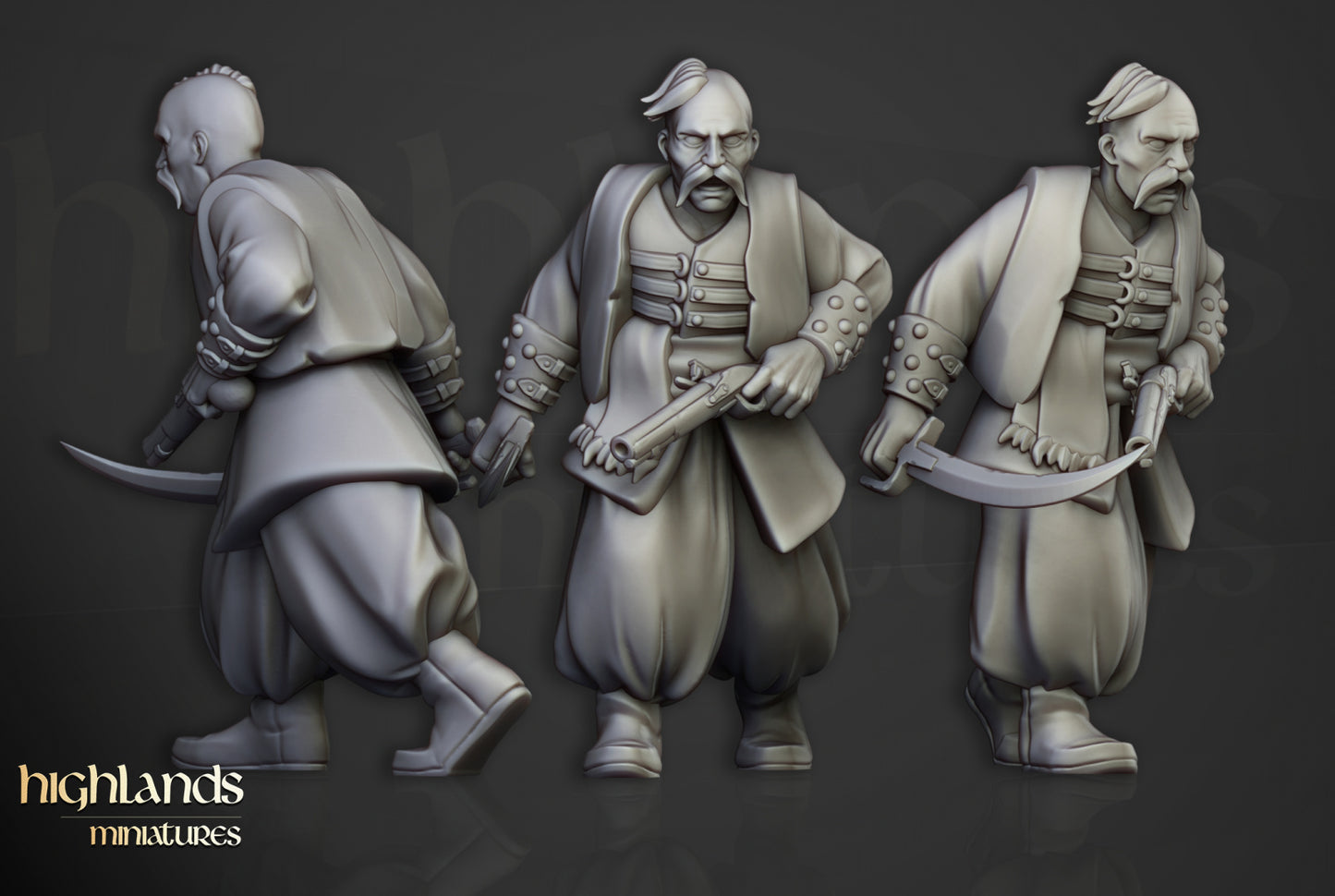 Volhynia Harbor Cossacks 10x - Highlands Miniatures