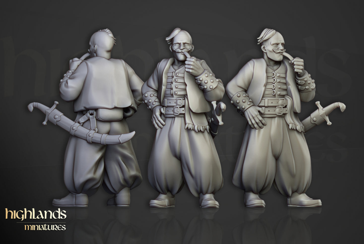 Volhynia Harbor Cossacks 10x - Highlands Miniatures