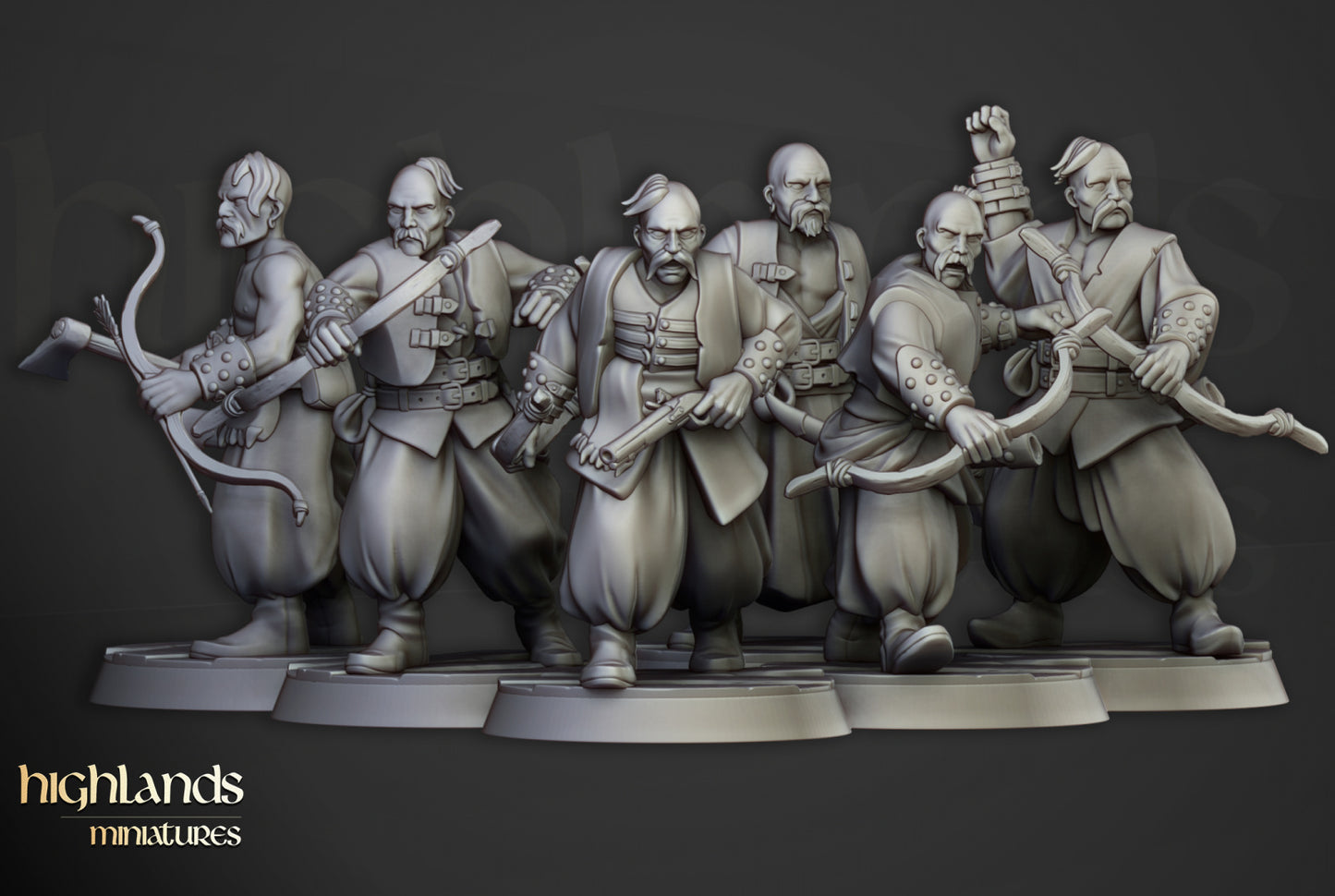 Volhynia Harbor Cossacks 10x - Highlands Miniatures