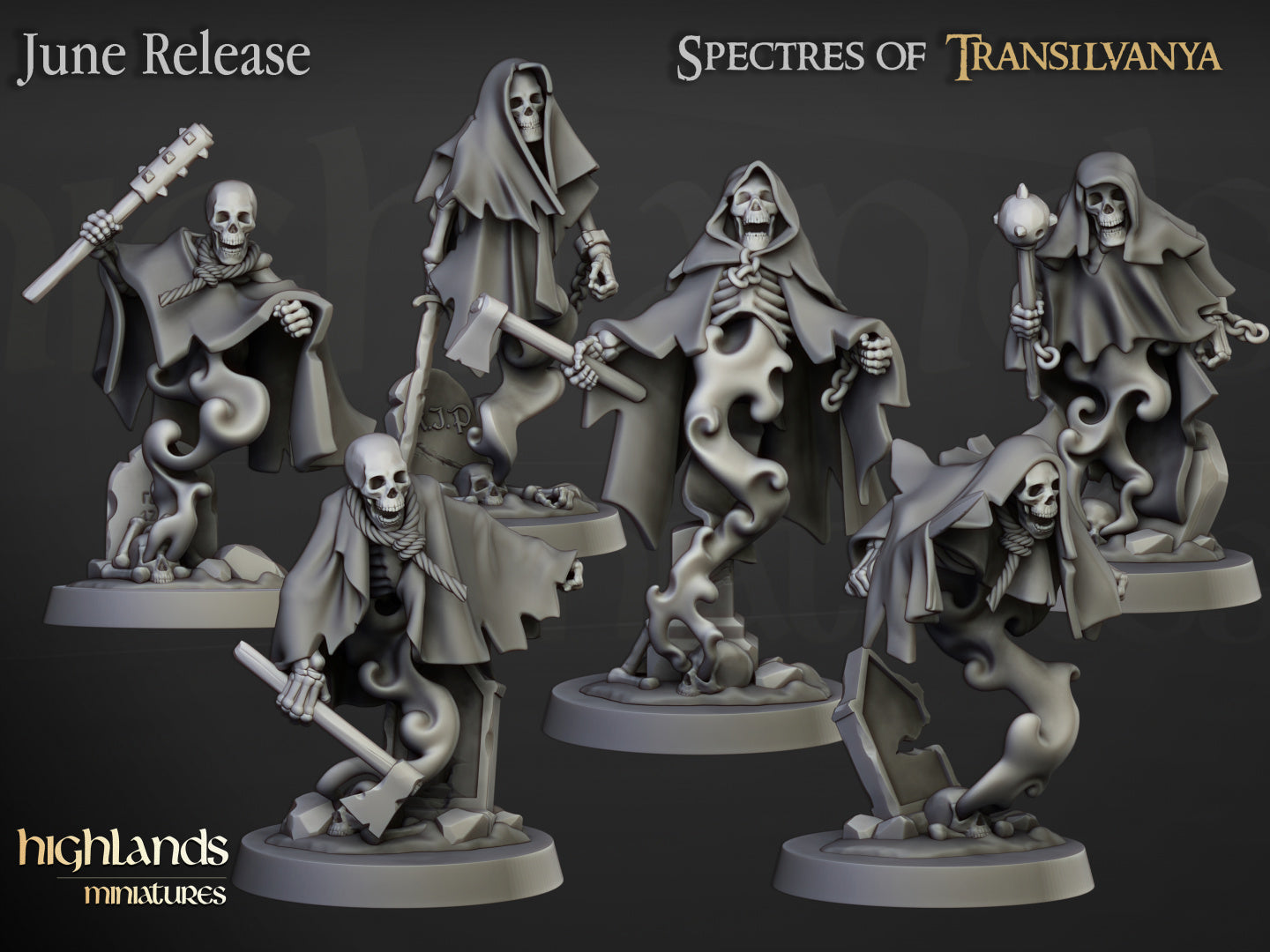 Transilvanya Crypt Ghosts Unit 6x - Highlands Miniatures