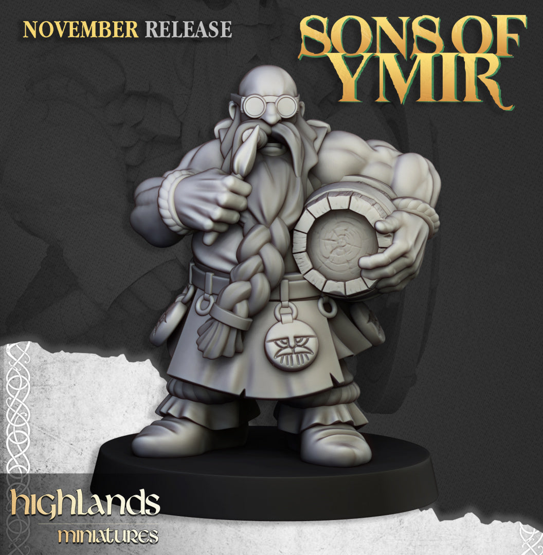 Dwarf Artillery Flamethrower - Highlands Miniatures