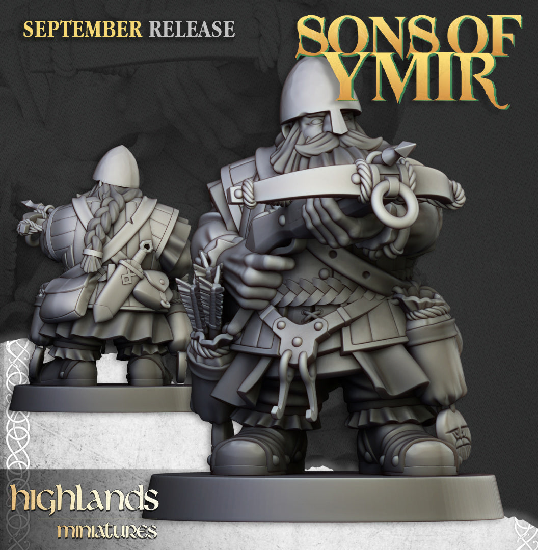 Dwarf Crossbowmen Unit 10x - Highlands Miniatures