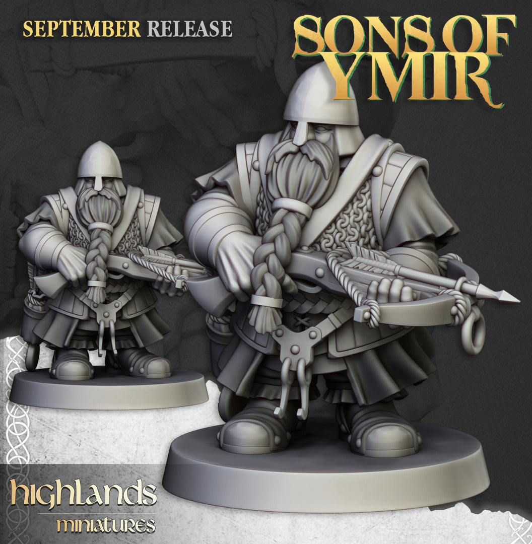 Dwarf Crossbowmen Unit 10x - Highlands Miniatures