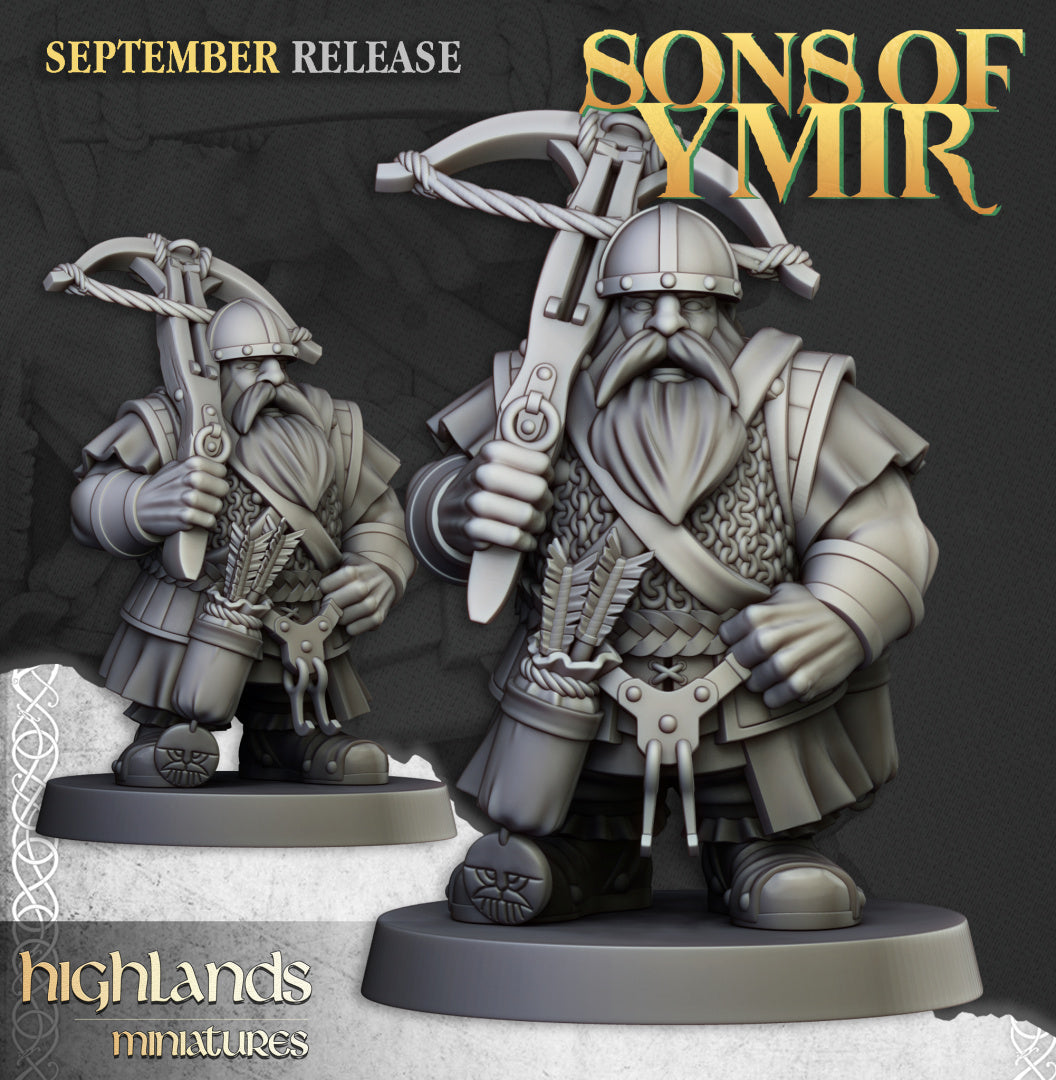Dwarf Crossbowmen Unit 10x - Highlands Miniatures