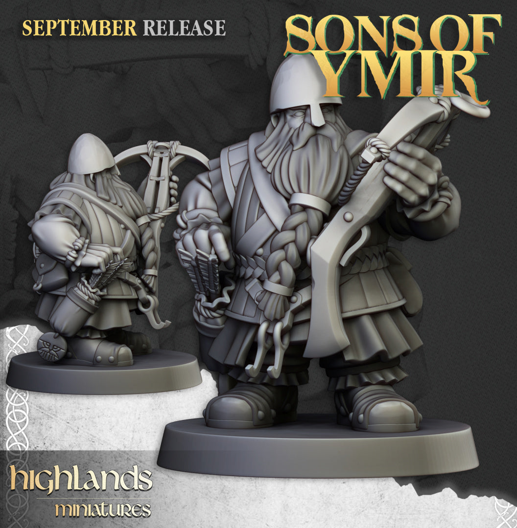 Dwarf Crossbowmen Unit 10x - Highlands Miniatures
