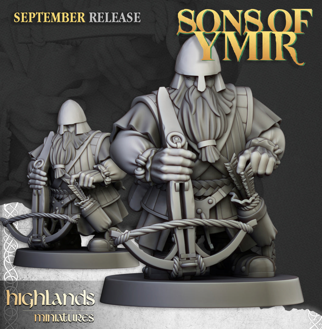 Dwarf Crossbowmen Unit 10x - Highlands Miniatures