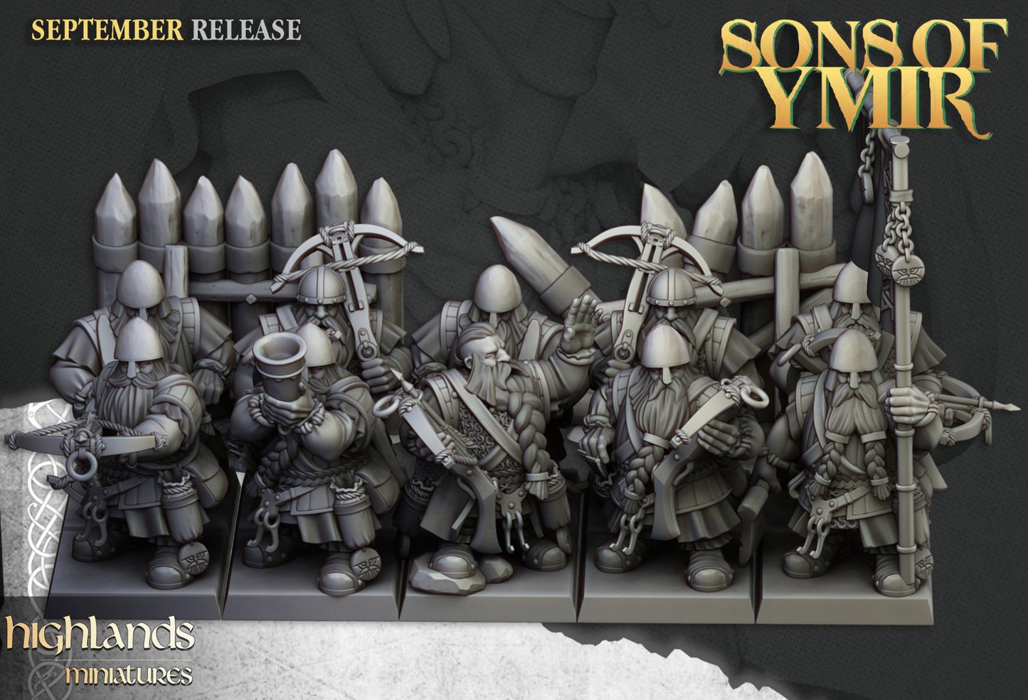 Dwarf Crossbowmen Unit 10x - Highlands Miniatures