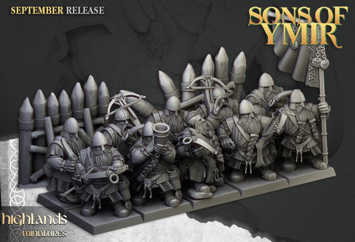 Dwarf Crossbowmen Unit 10x - Highlands Miniatures