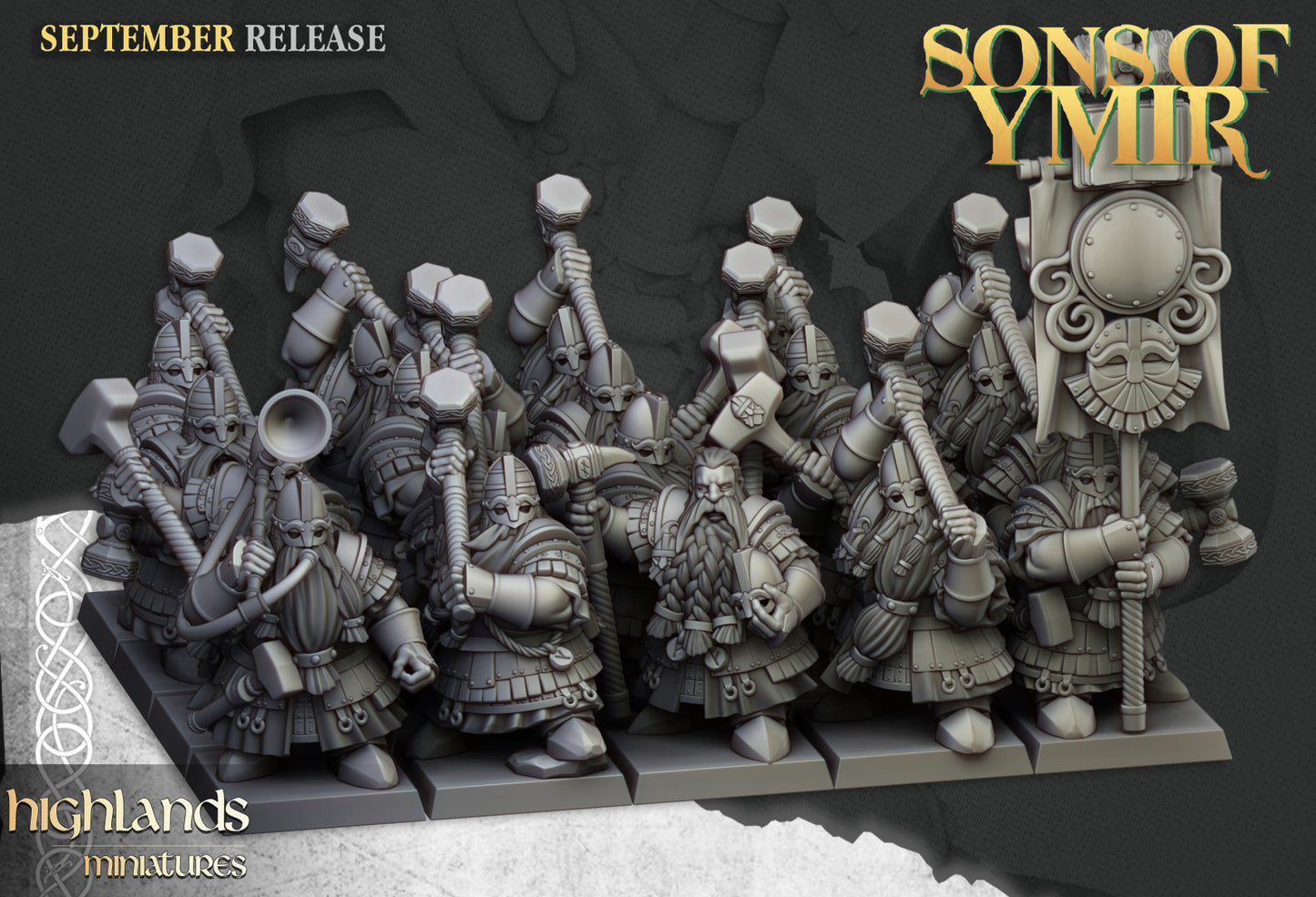 Dwarf Kingsguard unit 20x - Highlands Miniatures