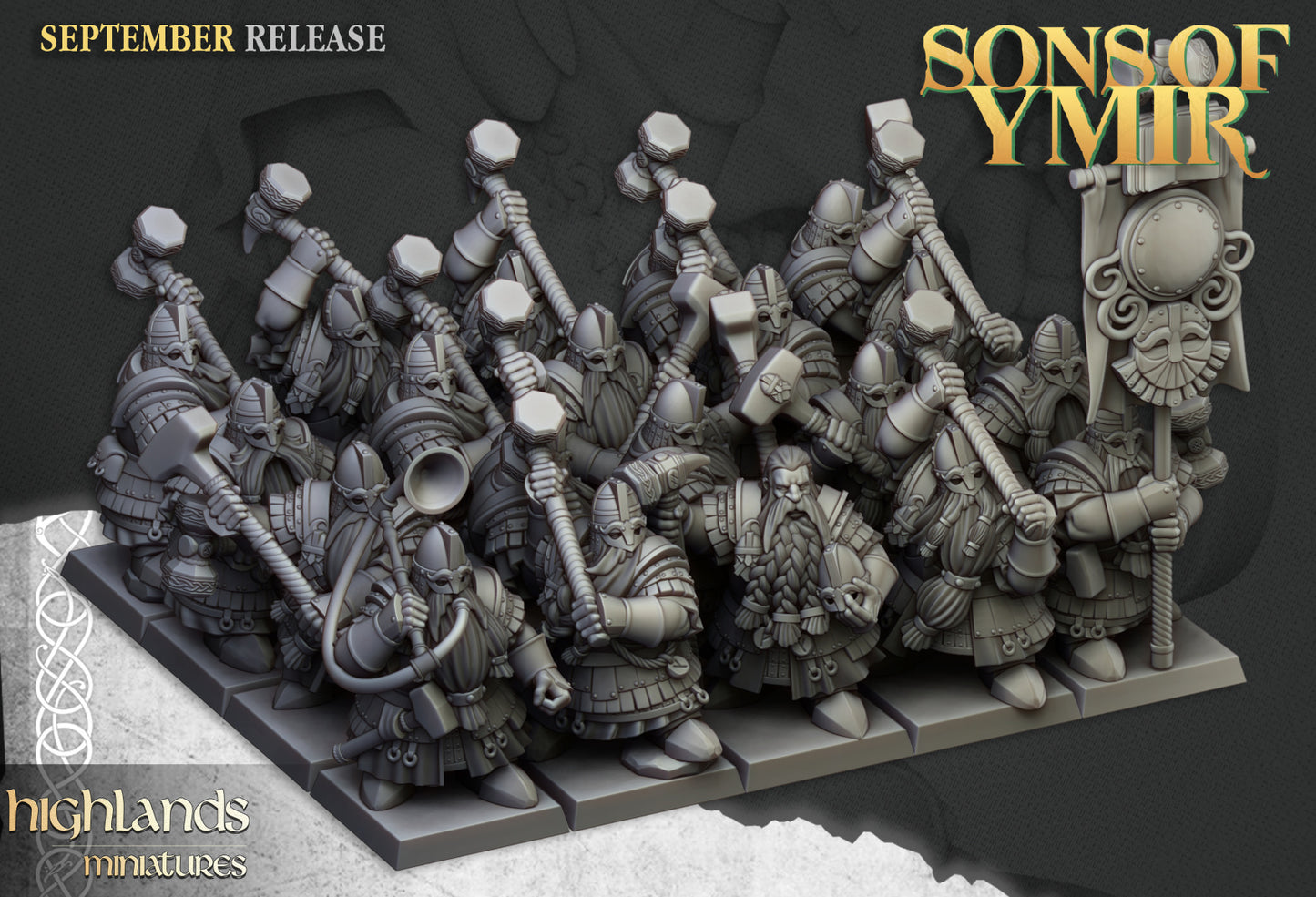 Dwarf Kingsguard unit 20x - Highlands Miniatures