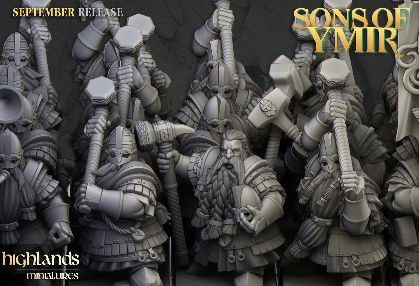 Dwarf Kingsguard unit 20x - Highlands Miniatures