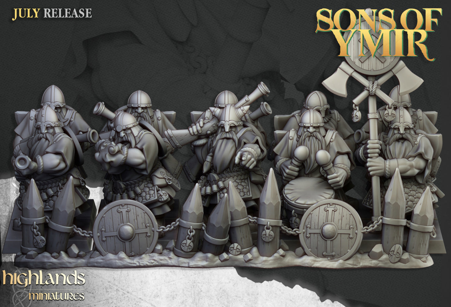 Dwarfs Marksmen Unit 10x - Highlands Miniatures