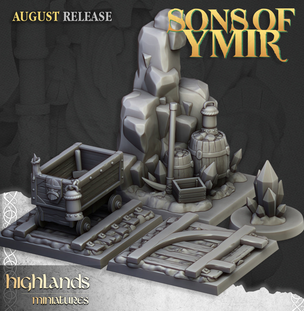 Dwarfs Miners Unit 12x - Highlands Miniatures