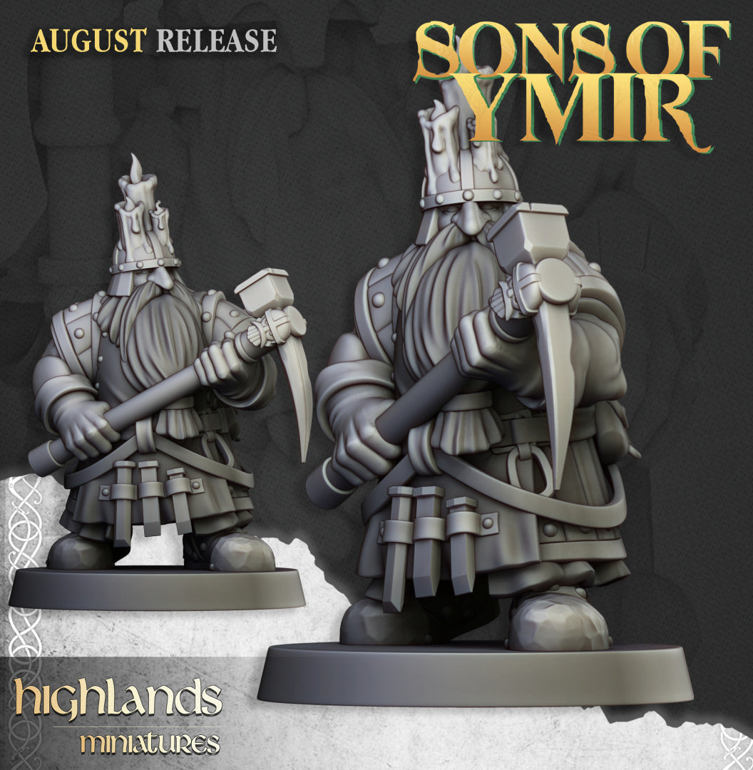 Dwarfs Miners Unit 12x - Highlands Miniatures