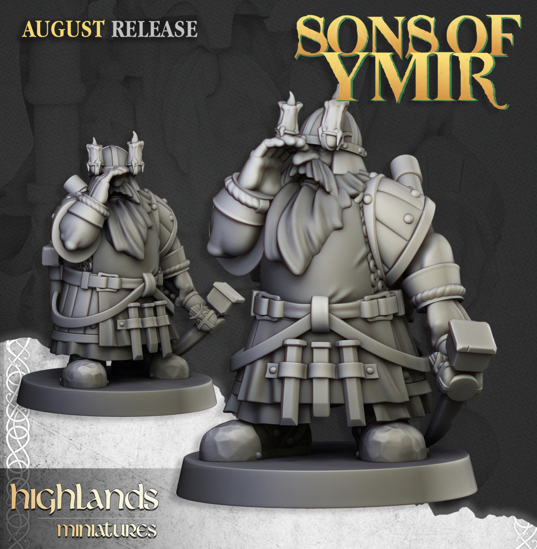 Dwarfs Miners Unit 12x - Highlands Miniatures