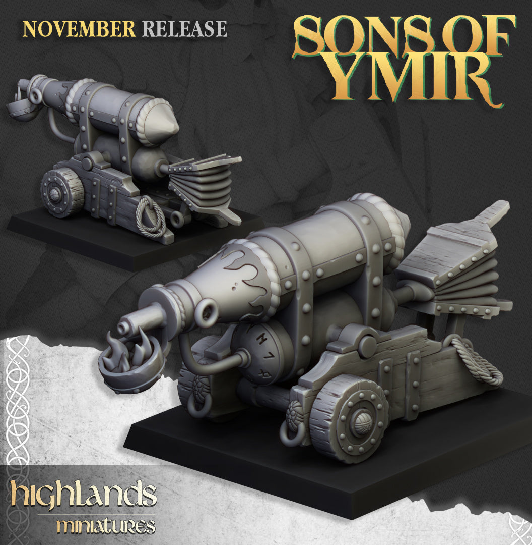 Dwarf Artillery Flamethrower - Highlands Miniatures