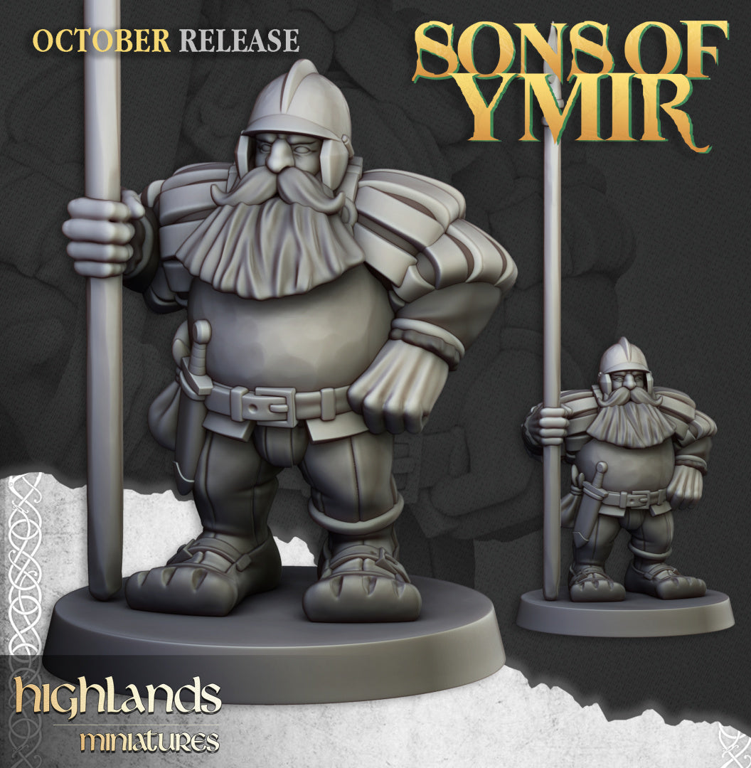 Dwarf Pikemen Unit 20x - Highlands Miniatures