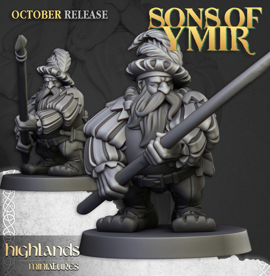 Dwarf Pikemen Unit 20x - Highlands Miniatures