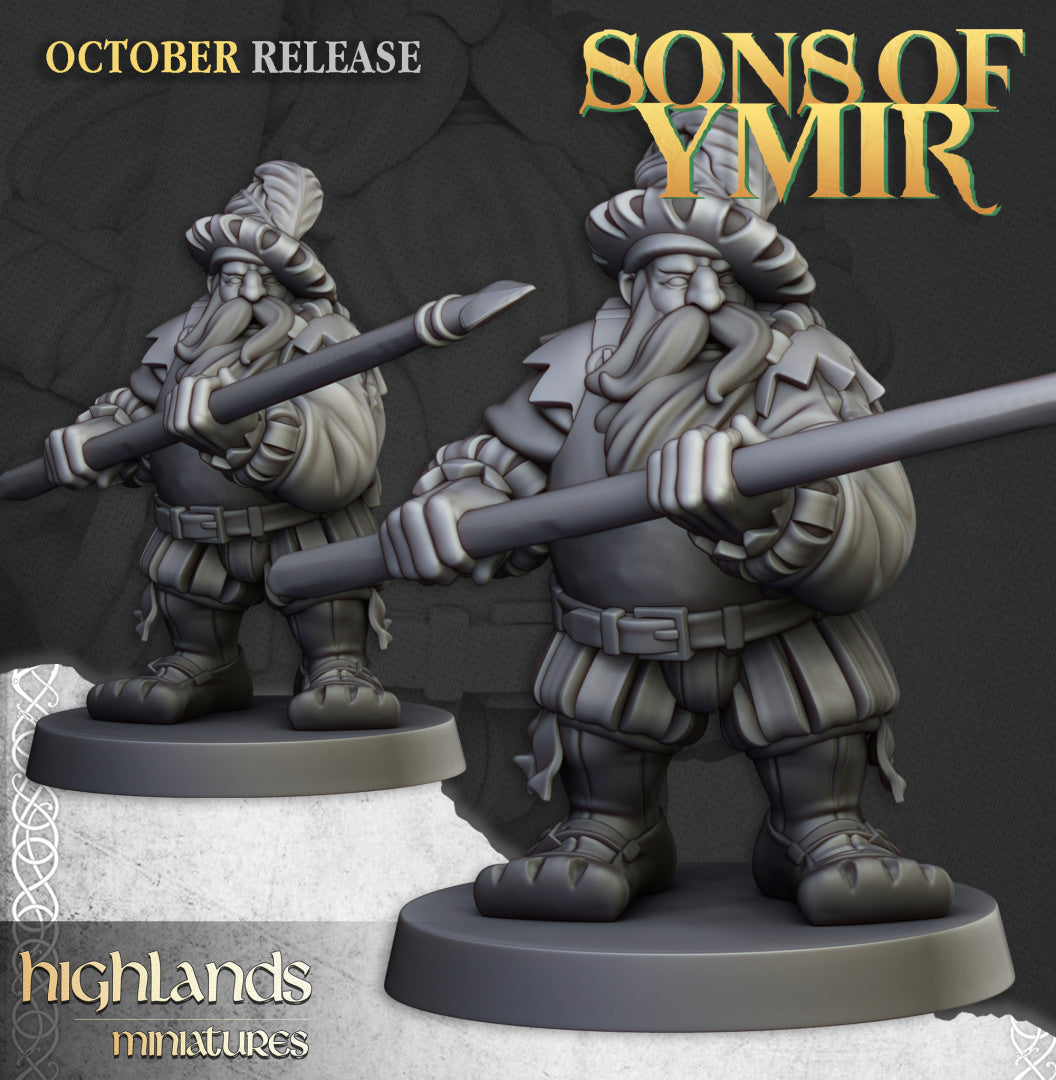 Dwarf Pikemen Unit 20x - Highlands Miniatures