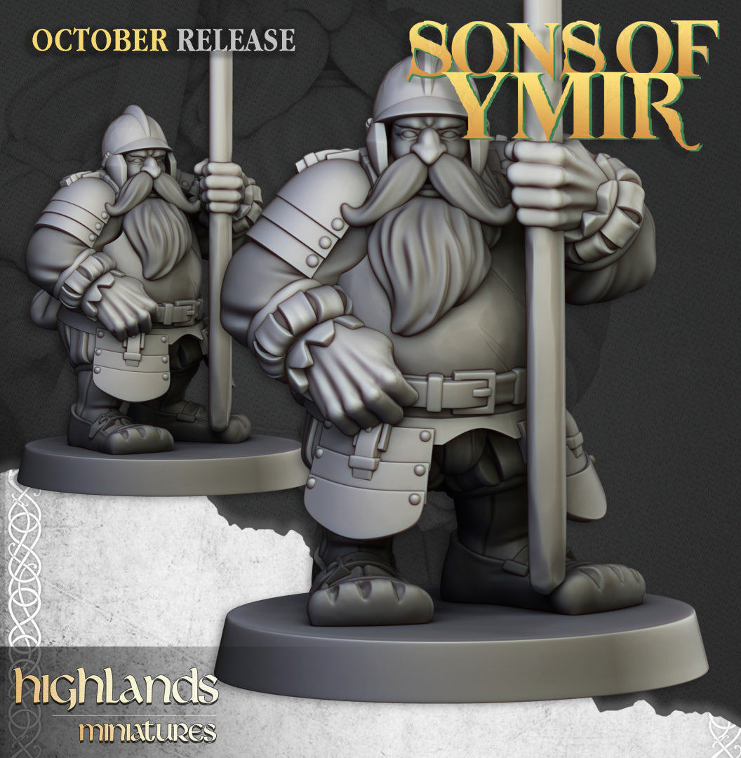Dwarf Pikemen Unit 20x - Highlands Miniatures