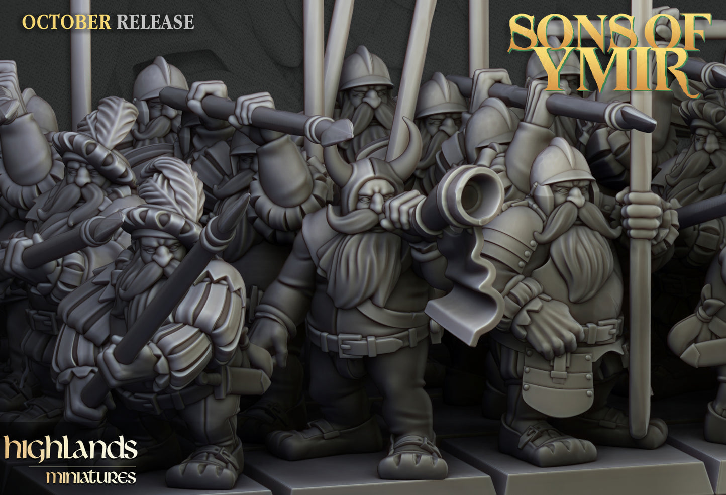 Dwarf Pikemen Unit 20x - Highlands Miniatures